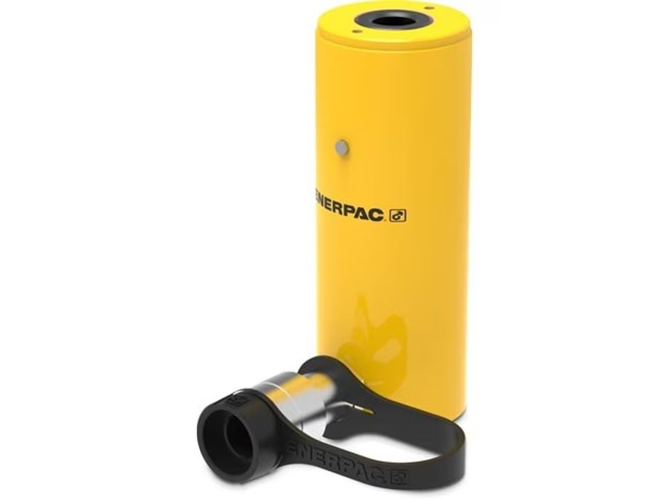 RCH123, 13,8 ton kapasiteli, 3,00 inç stroklu, tek etkili, içi boş pistonlu hidrolik silindir.