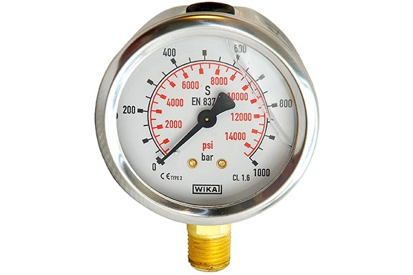 Wika 1000 Bar Manometre [ 1/4" NPT - ø63mm - Class 1.6 ]