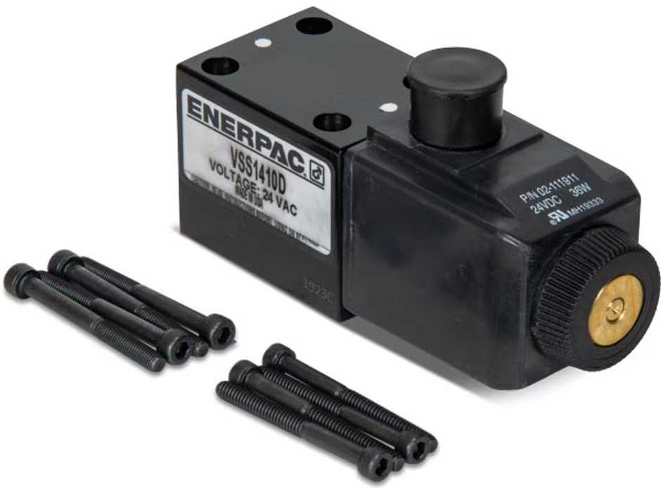 VSS1410D, Solenoid Poppet Valf, 4 yollu, 2 konumlu, Normalde Açık, 24 VDC