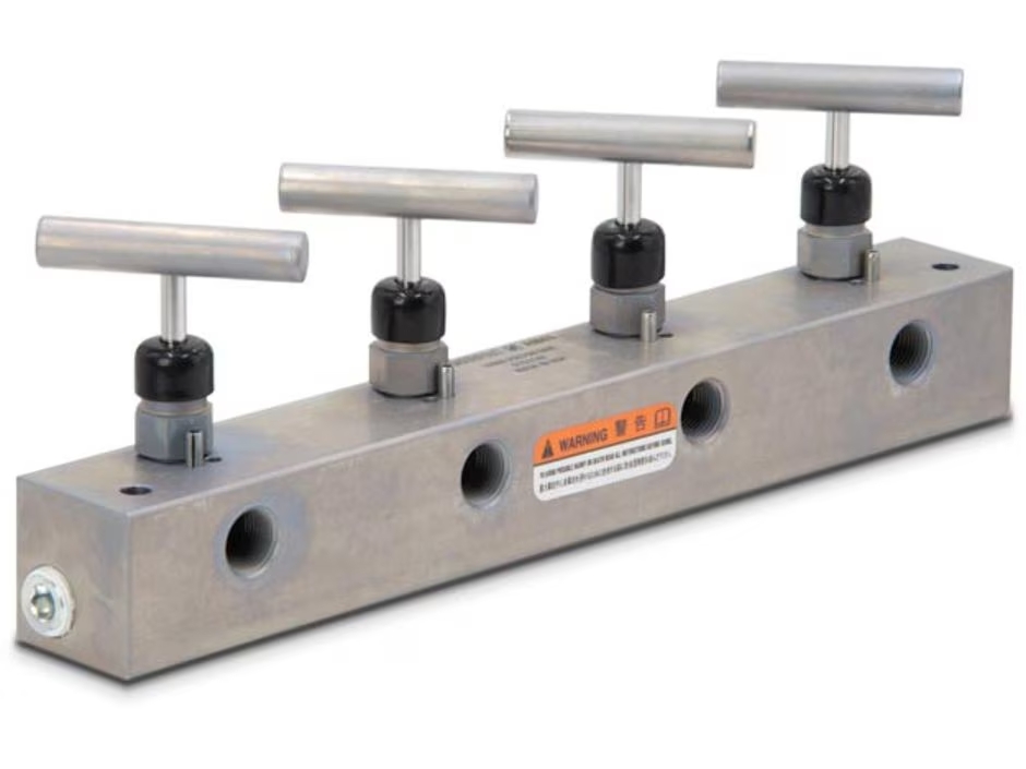 AM41, Önceden Monte Edilmiş Hidrolik Manifold, 1 giriş, 4 çıkış portu